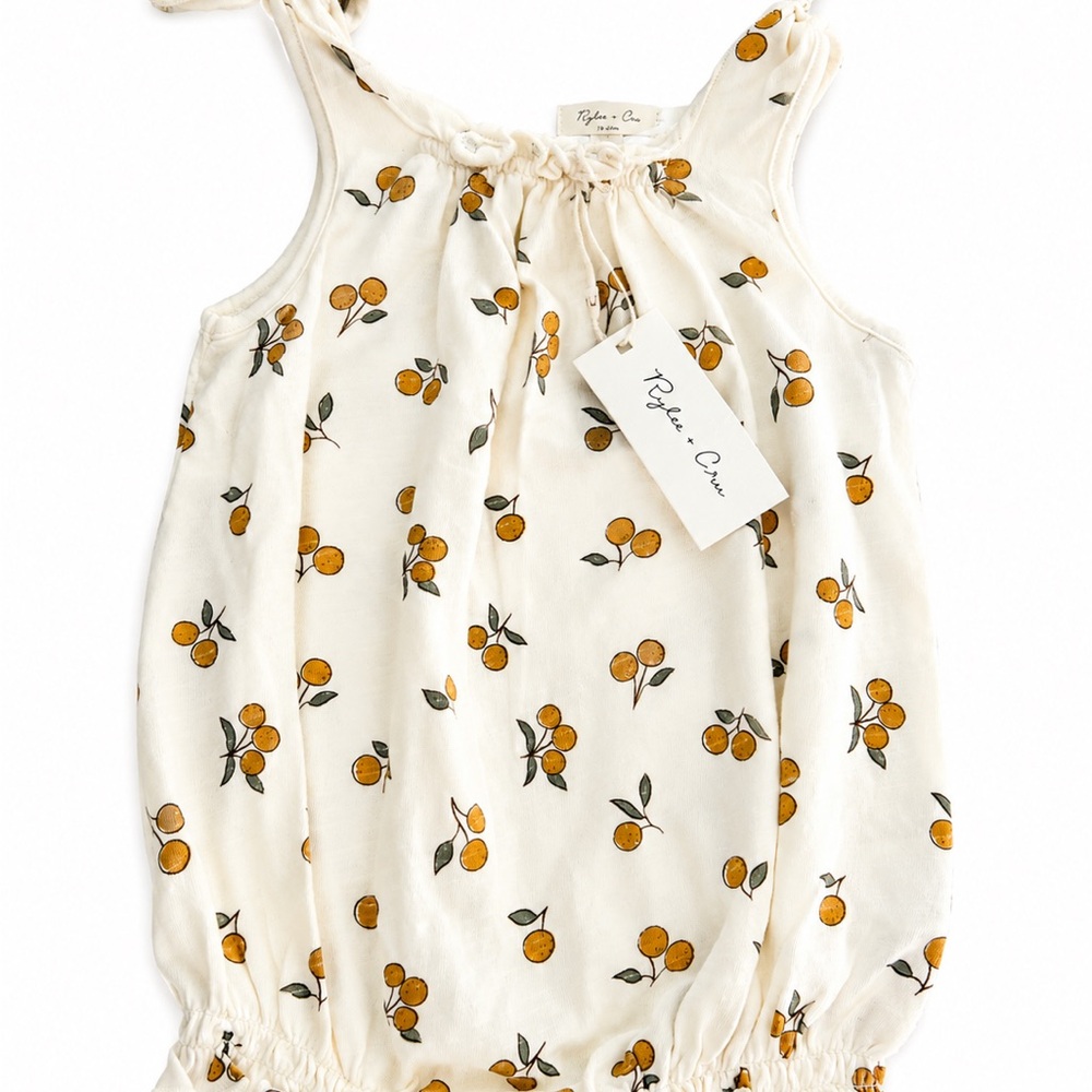 Rylee + Cru Lemon Bubble Romper
